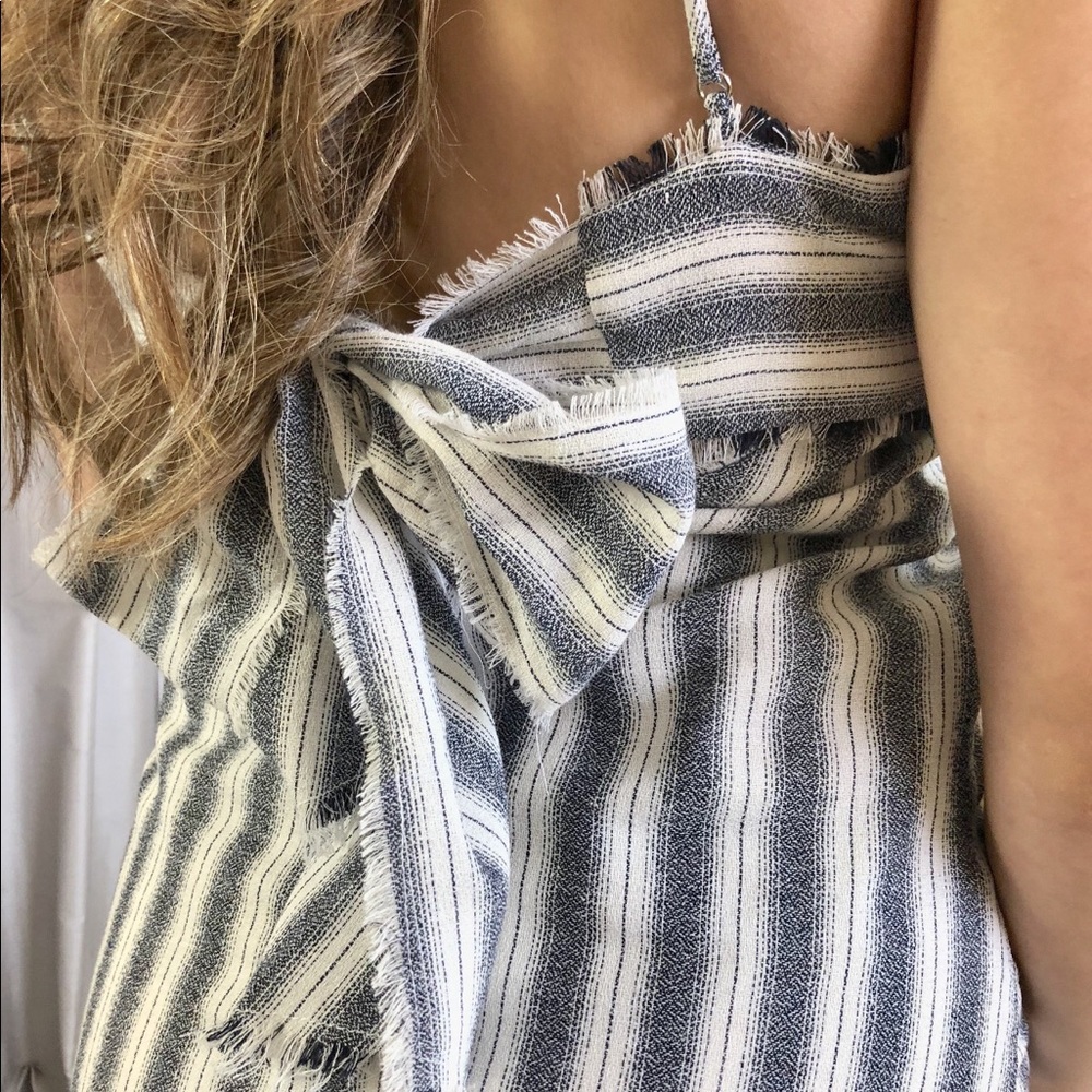 Essue- Striped Linen Dress 100% cotton - Picture 2 of 4